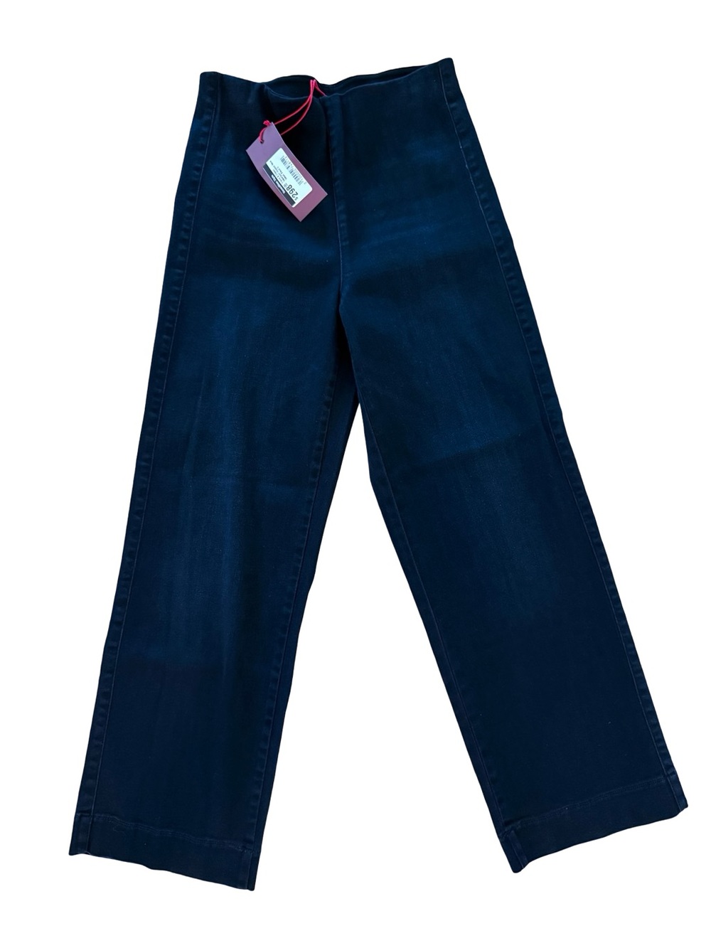 Frank & Eileen Westport illusion Wide-Leg Pull-On Jean new black NWT - Picture 5 of 11